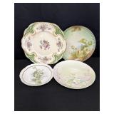 Green Floral Plates