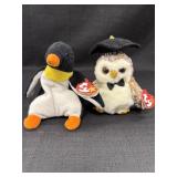 2 Ty Beanie Babies - Waddle & Smarter, no bottom