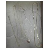 Avon Heart Necklace & Unmarked necklace chains