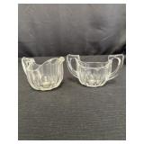 Glass Cream & Sugar Set