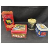 4 Vtg & Vtg-look tins - 1986 Ltd. Ed. Ritz