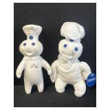 1997 Pillsbury Doughboy beanie & 1971 rubber doll