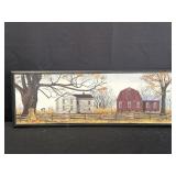 Billy Jacobs "Harvest Time" print on wooden piece