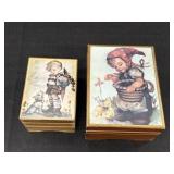 2 Hummel Style Wooden Music Boxes