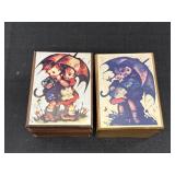 2 Hummel Style Wooden Music Boxes