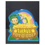 1990s Lucky Charms cereal promotional coin bank