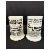 Terre Haute Tribune White Glass Mug