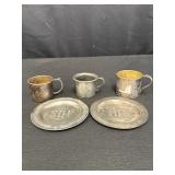 Metal Plate & Cup Set