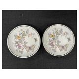 2- 4.25" Avon Butterfly Hand Decorated Porcelain