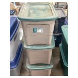(3) Sterilite storage tote/containers extra large