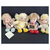 (4) Vtg. Precious Moments plush dolls by applause