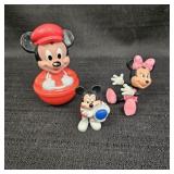 (3) Vintage Disney Mickey Mouse Toys/ Figurines