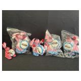 (4) 1997 Energizer Bunny plush & plastic squeeze