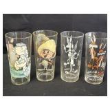 Pepsi collector series drinking glasses w/ Porky