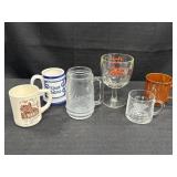 Variety of souvenir/adv. cups & mugs - 1855 SB, IN