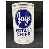 Jays Potato Chips Limited Edition tin, 7in dia. x