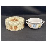 Beatrix Potter Peter Rabbit Tin & 2 Handle Bowl
