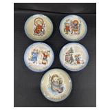 5- 7.75" Schmid Christmas Decorative Plates