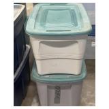 (2) Homz storage totes/containers 20 gallon