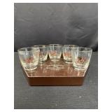 Chival Regal Plastic Tray & Old Fitzgerald Glass