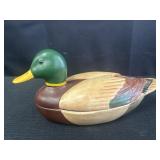 Avon 1978 ceramic mallard duck lidded trinket box