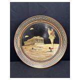 Hand Painted Metal Plate from Greece