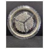Engraved & Frosted Divided Plate
