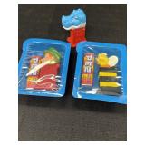 3 mini PEZ dispensers, 2 in sealed package (likely