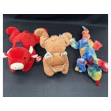 2 Ty Pillow Pals & a Beanie Buddy - Red, a fox (no