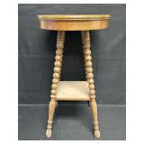 29" Wooden Bobbin Plant Stand w/ Shelf