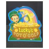 1990s Lucky Charms cereal promotional coin bank