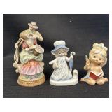 3 Bisque Porcelain Figurines