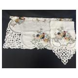Embroidered Chicken Tablecloth & Runner