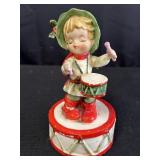 "Little Drummer Boy" porcelain music box made in