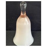 Arti Cristal Vetro pale pink & white glass bell