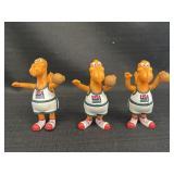 3 1992 Kraft Cheesasaurus Rex bendable figure