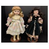 (2) Porcelain Dolls Peggy 986/2500 & Edna 533/2500