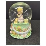 Precious Moments snow globe music box, 5.5in.,