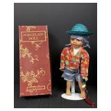 Fishing Boy Porcelain Doll Collectible