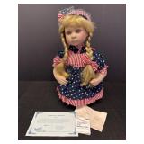 Duck House Heirloom Dolls - Mindy - 16in on knees,