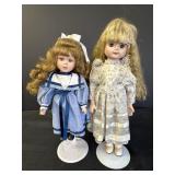 2 Porcelain Dolls 12-15"