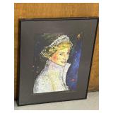 Princess Diana framed artwork by artist Sandra