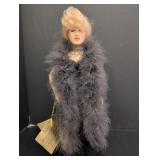 Effanbee Mae West porcelain doll with black dress