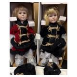 2 Heritage Collection 14in porcelain Winter Dolls,
