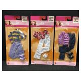 (3) 2000 Mattel Barbie doll jeans fashions outfits