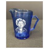 4.5' Cobalt Blue Shirley Temple Pitcher