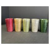 5- 4.5' Aluminum Glasses