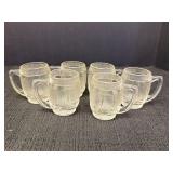 6 barrel mug shot glasses, 2.5in H.  Possibly