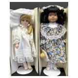 2 vtg Studio 5 Collection porcelain dolls, 15 &