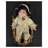 Native Baby Boy Porcelain Doll